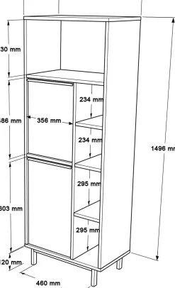On10C Badezimmerschrank | 100 % MELAMIN | Weiß