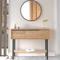 Emob ON12 Sideboard | 100x30x76cm | mit Spiegel | Walnuss