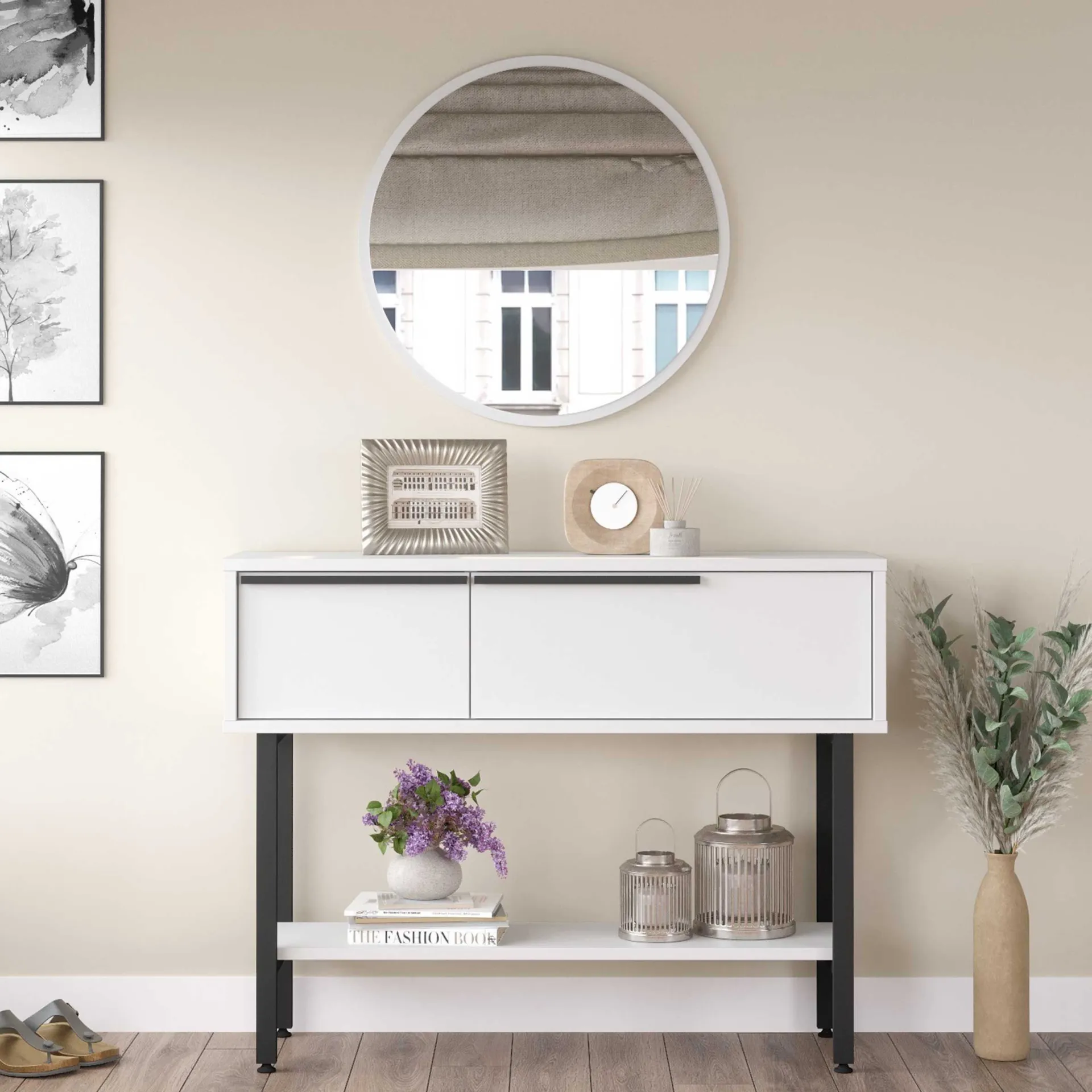 Emob ON12 Sideboard | 100x30x76cm | mit Spiegel |