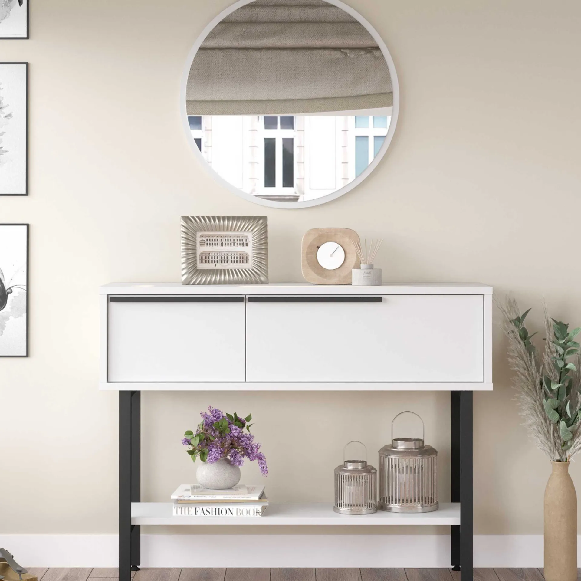 Emob ON12 Sideboard | 100x30x76cm | mit Spiegel |