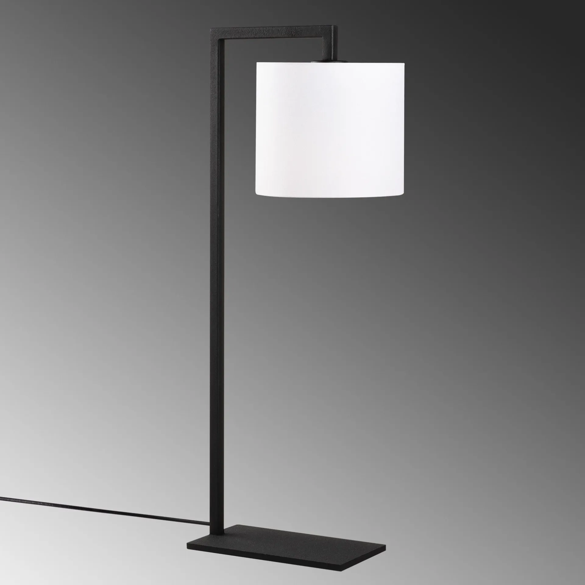 Emob Opviq Tischleuchte | Körper aus Eisen, Kappe aus Stoff | 65 cm Höhe, 27 x 20 cm Größe, Ein/Aus-Knopf
