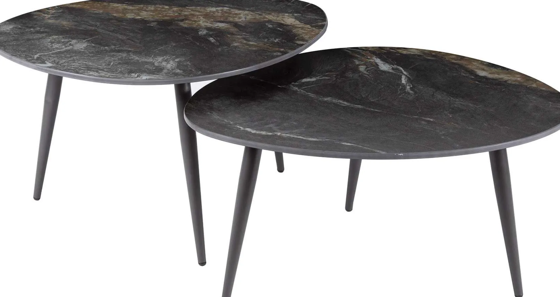 Emob Organic Fossil Keramik Couchtisch-Set -