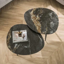 Emob Organic Fossil Keramik Couchtisch-Set -