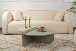 Emob Orion Couchtisch | 100 % MELAMIN | Aschgrün, Sandstein
