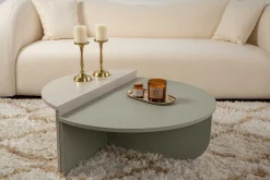 Emob Orion Couchtisch | 100 % MELAMIN | Aschgrün, Sandstein