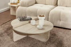 Emob Orion Couchtisch | 100 % MELAMIN | Travertin