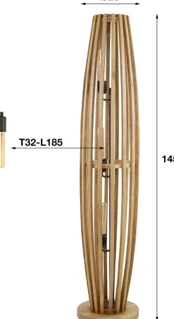 Emob Orwell Stehleuchte 145 cm-mango
