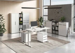 Osmond 80cm Aktenschrank mit 2 Türen - hellgrau