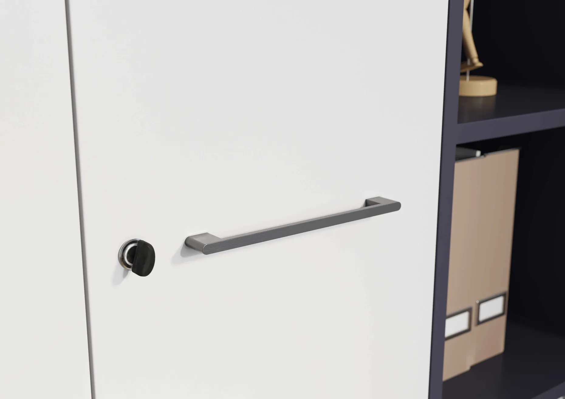 Osmond 80cm Aktenschrank mit 2 Türen - hellgrau