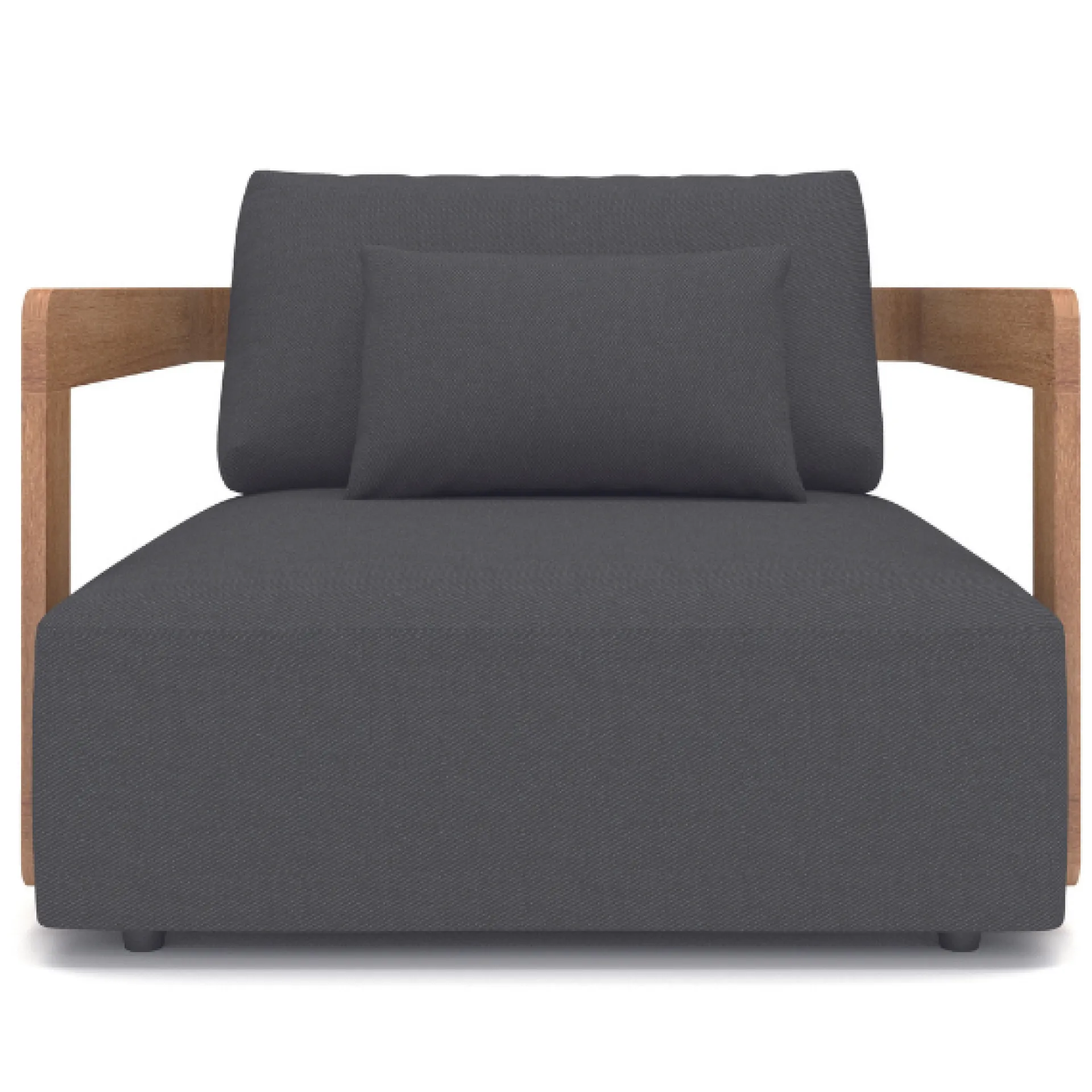 Gescova Outdoor Sessel Raphael - Teakholz und Agora Kissen - Schwarz