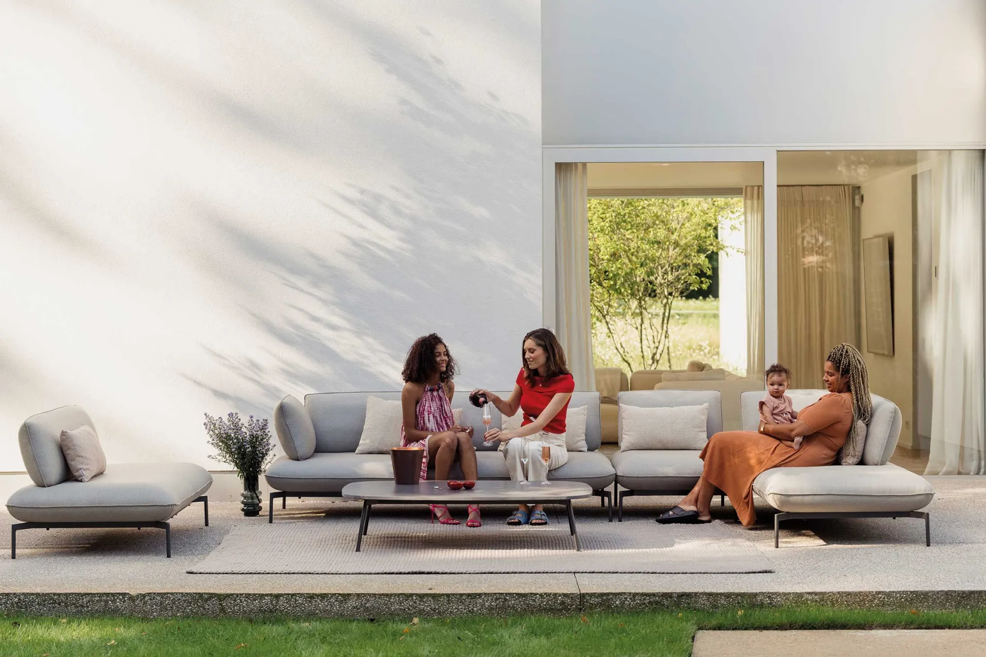 Gescova Outdoor-Sessel Todo - Hell - 95x80x80 cm - Textileen