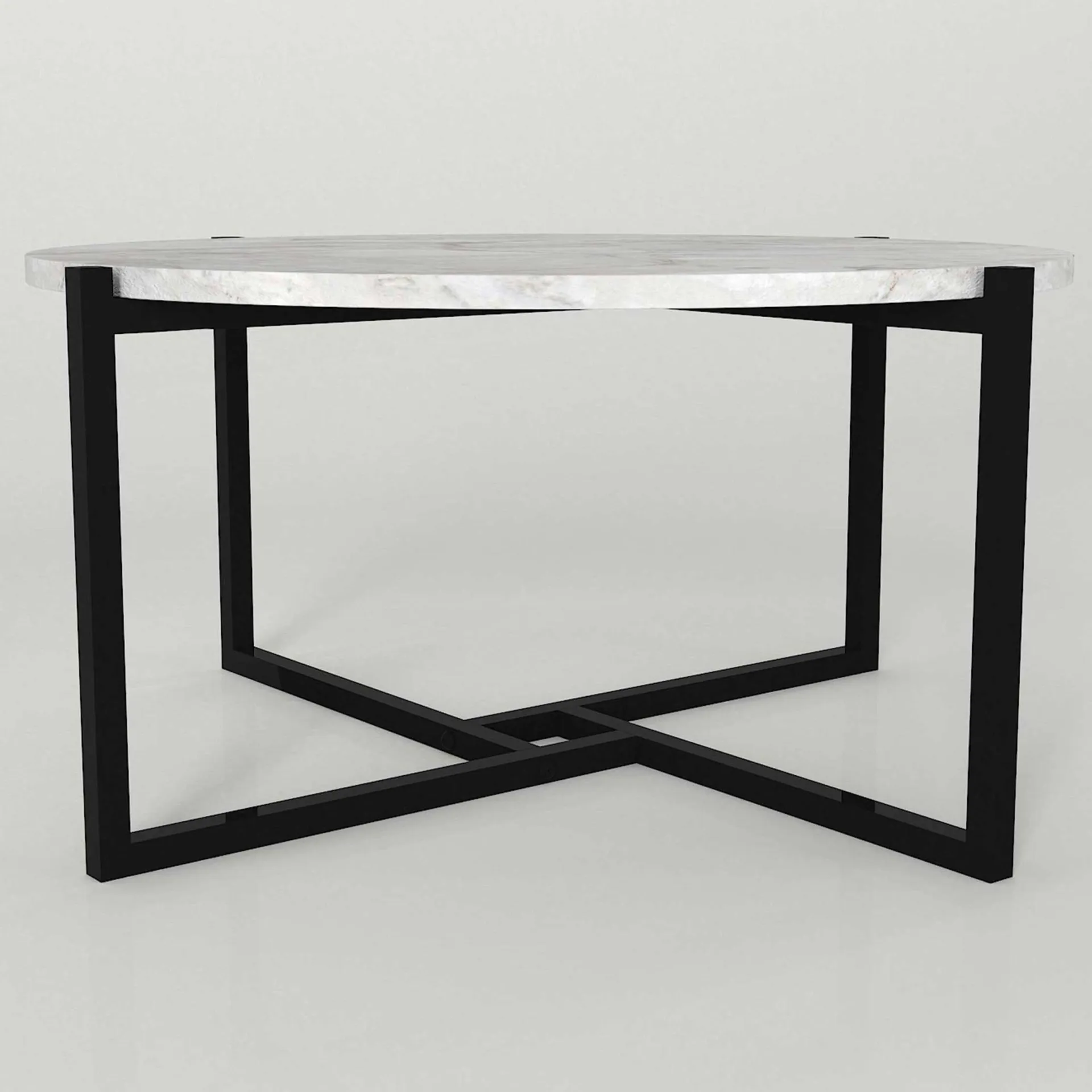Emob Ovaler Couchtisch Noce - 73x68x36cm - er Marmor