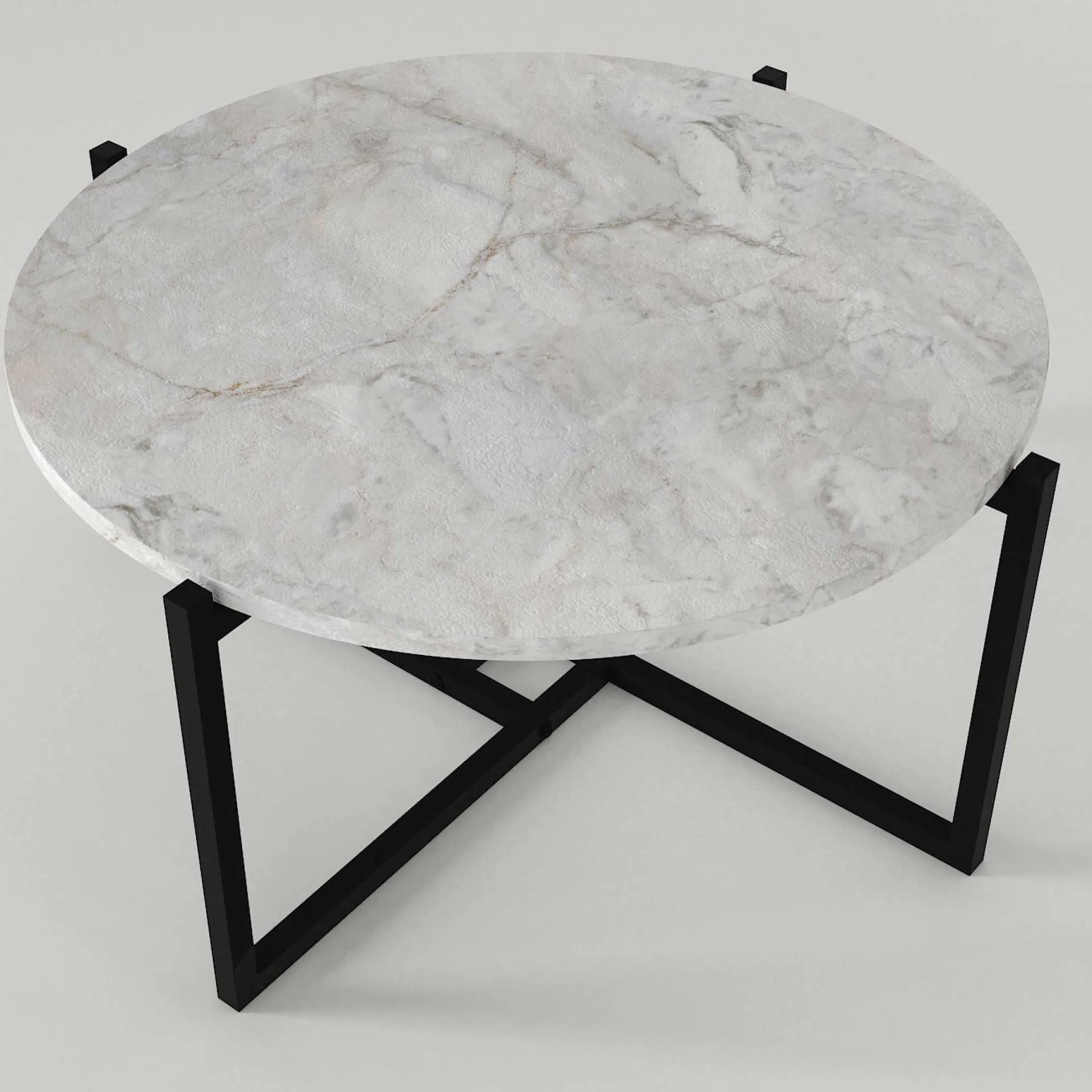 Emob Ovaler Couchtisch Noce - 73x68x36cm - er Marmor