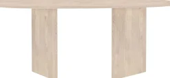 Venture Design Ovaler Esstisch Grönvik MDF Natur 180x90 cm
