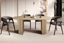 Rousseau Ovaler Esstisch Lagos - 200x100x76cm - Eiche Dekor