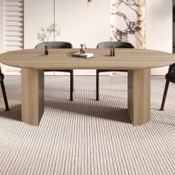 Rousseau Ovaler Esstisch Lagos - 220x110x76cm - Eiche Dekor