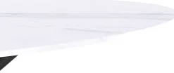 CBA Ovaler Esstisch Matera - 180x90x75cm - Marmor/schwarz