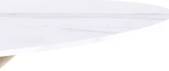 CBA Ovaler Esstisch Stoik - 180x90x75cm - Keramik - Marmoroptik