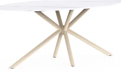 CBA Ovaler Esstisch Stoik - 180x90x75cm - Keramik - Marmoroptik