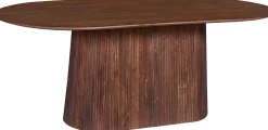 Rousseau Ovaler heller Tisch Miguel - 200 cm | Massivholz Mango | H76 x B200 x T100 cm