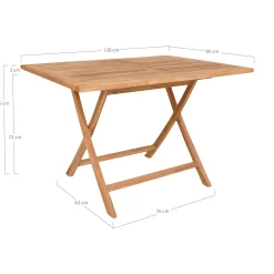 House Nordic Oviedo Gartentisch - 120x80x75 cm - Teakholz massiv