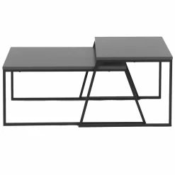 Emob Pal Couchtisch-Set | 100 % MELAMIN | , Schwarz
