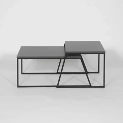 Emob Pal Couchtisch-Set | 100 % MELAMIN | , Schwarz
