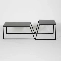 Emob Pal Couchtisch-Set | 100 % MELAMIN | , Schwarz