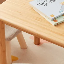 Kinder Emob Exclusive PandaKindertischset : Tisch, zwei Stühle, zwei Hocker - Bambusholz