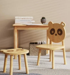 Kinder Emob Exclusive Panda Kindertisch - 60x50x50cm - Bambusholz