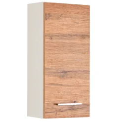 Held ParesBadezimmer : Säulenschrank, Spiegelschrank, Waschtischunterschrank, Hängeschränke - Eiche/Weiß