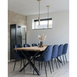 House Nordic Pariser Pendelleuchte aus Messing mit Stoffkabel