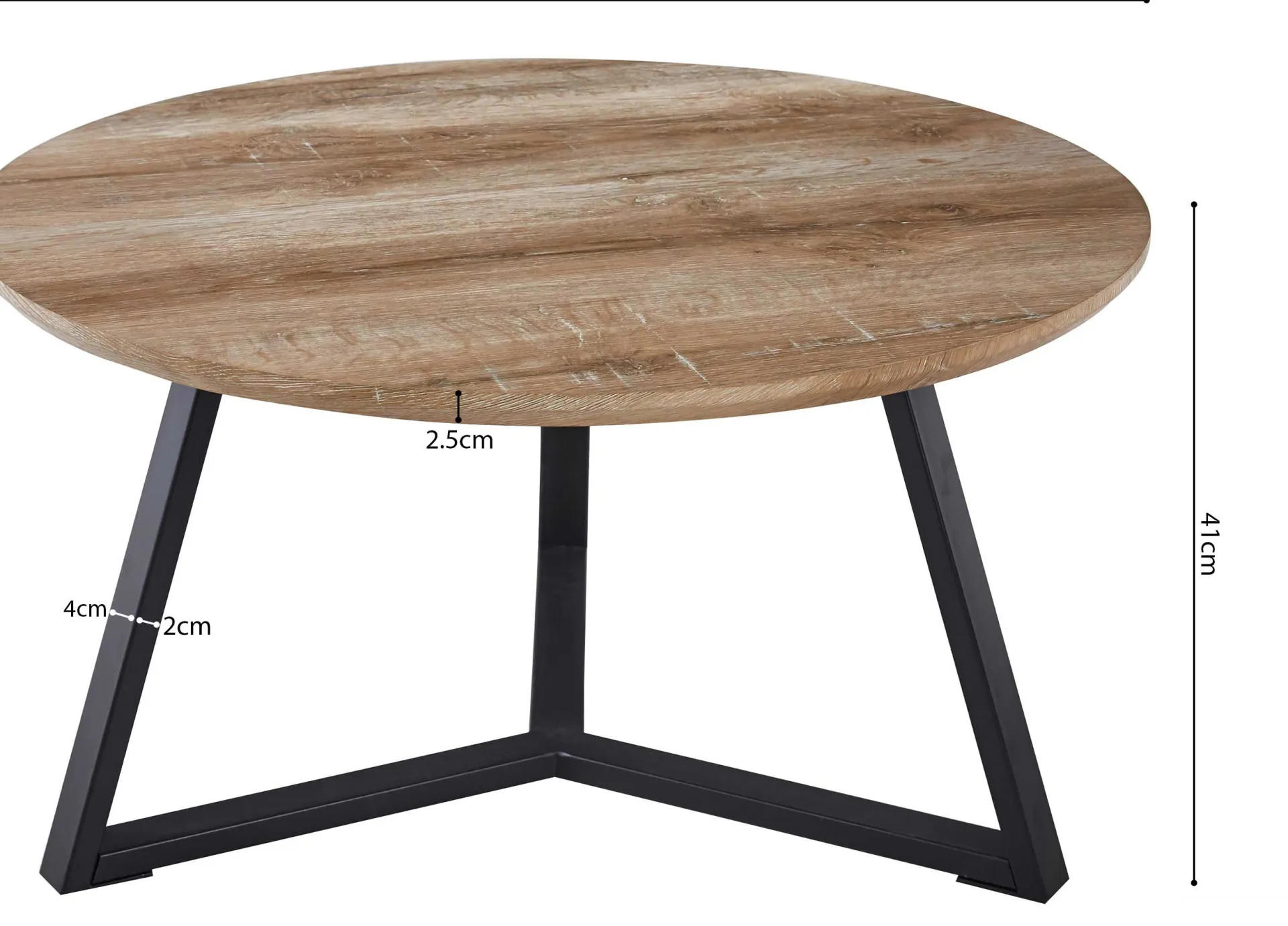 Rousseau Paso" Dekor Altes Eichenholz Couchtisch | H41 x B80 x T80 cm