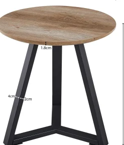 Rousseau Paso' Dekor Oude Eik Bijzettafel | H-H 46 x B-L 45 x T-P 45 cm