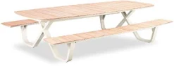 Gescova Picknicktisch Mary - - Teakholz & Aluminium - 300x200x75 cm - Beige