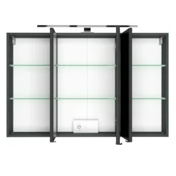 Held PiscaBadezimmer : Spiegelschrank, Waschtischschrank, Säulenschrank - graphitgrau