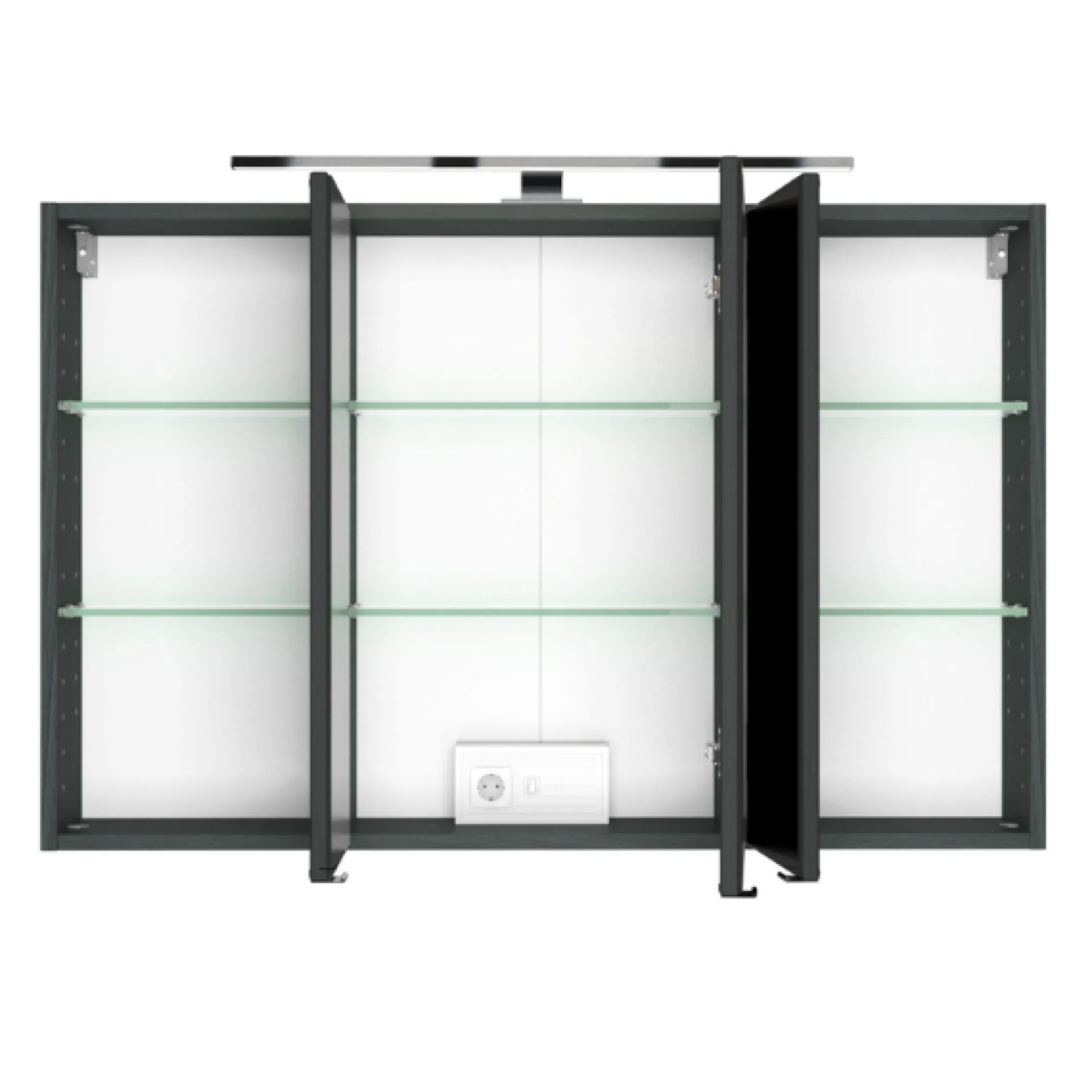 Held PiscaBadezimmer : Spiegelschrank, Waschtischschrank, Säulenschrank - graphitgrau