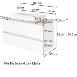 Held PiscaBadezimmer : Spiegelschrank, Waschtischschrank, Säulenschrank - graphitgrau