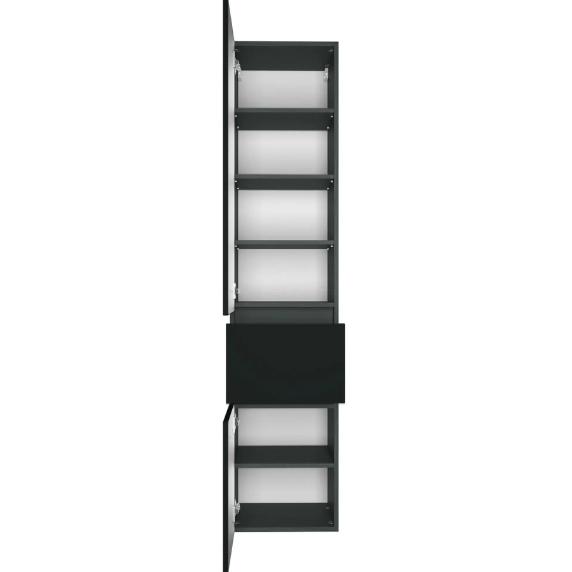 Held PiscaBadezimmer : Spiegelschrank, Waschtischschrank, Säulenschrank - graphitgrau