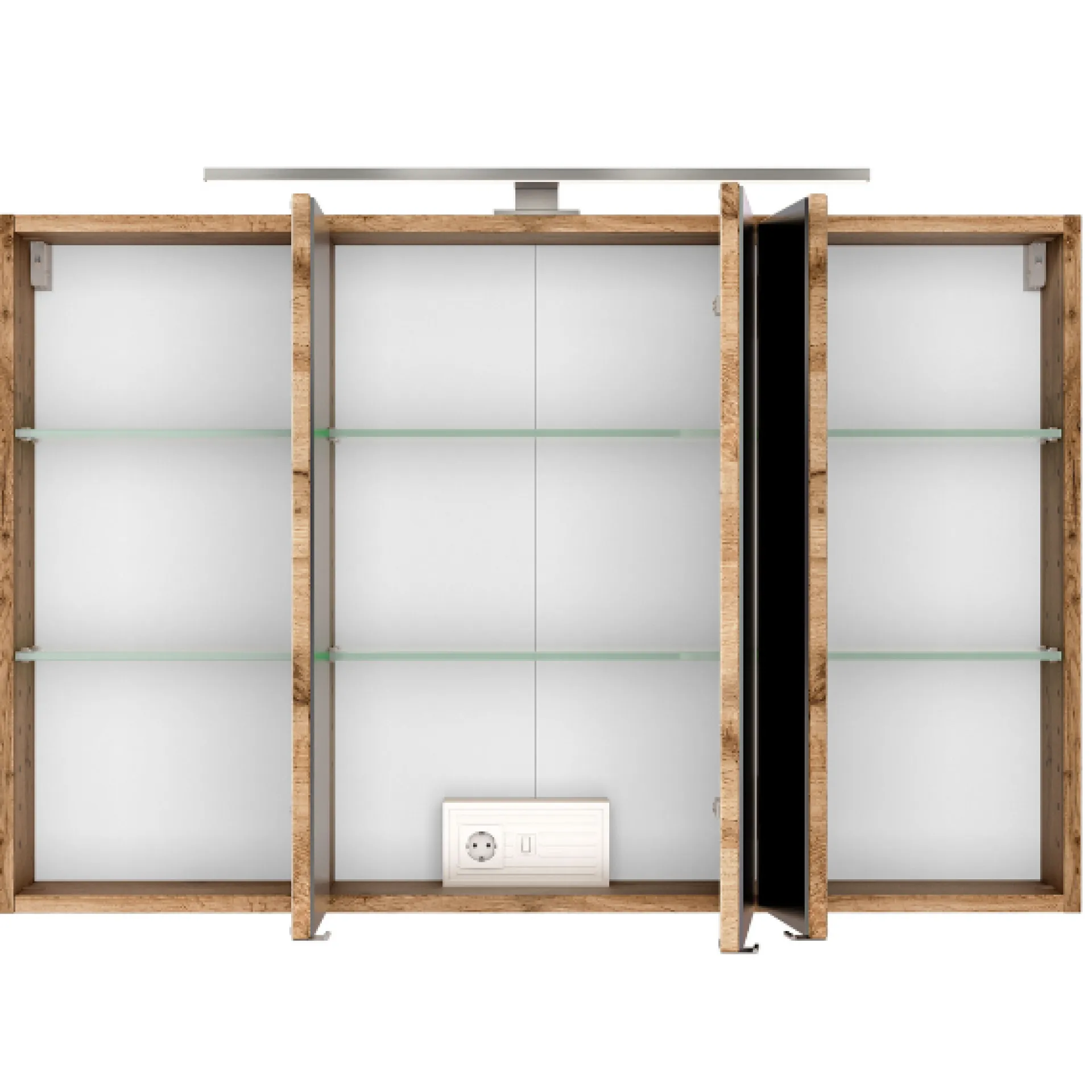 Held PiscaBadezimmer : Spiegelschrank, Waschtischschrank, Säulenschrank - Eiche Dekor