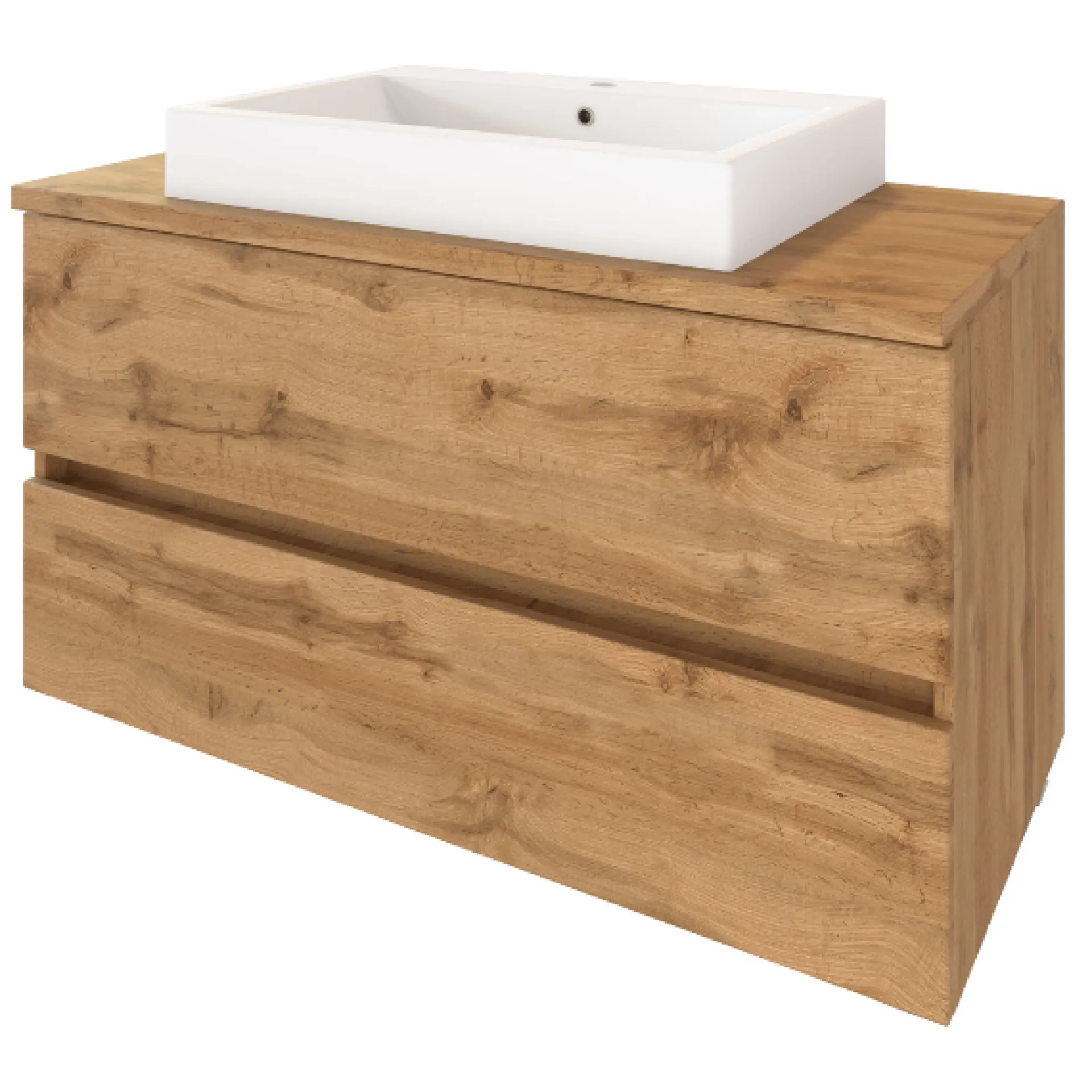 Held PiscaBadezimmer : Wandschränke, Spiegelschrank, Waschbeckenschrank - Eiche Dekor