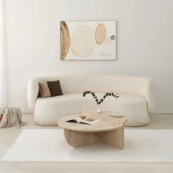 Emob Podium Couchtisch | 100 % MELAMIN | Travertin