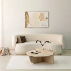 Emob Podium Couchtisch | 100 % MELAMIN | Travertin