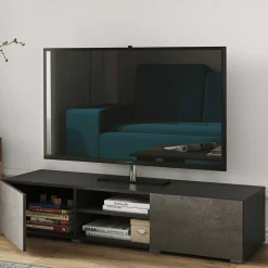 Podium TV-Möbel 140 cm - schwarz/Beton