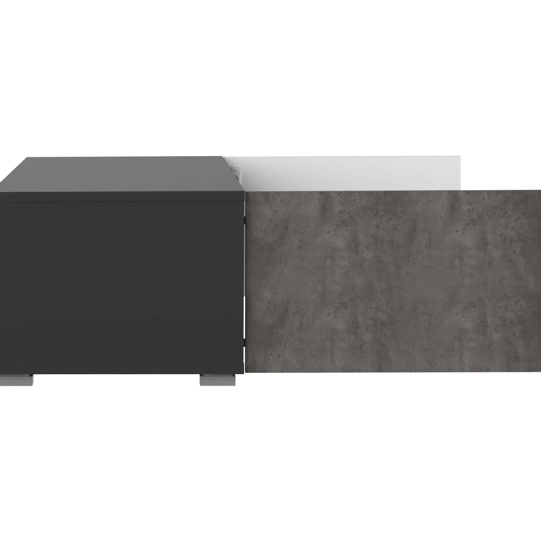 Podium TV-Möbel 140 cm - schwarz/Beton