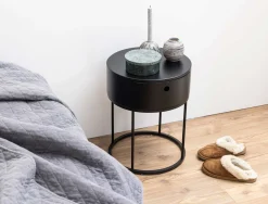 Polo Nachttisch mit Schublade - schwarz