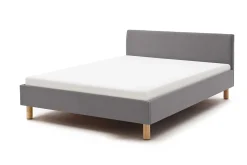 Polsterdoppelbett Amber - hellgrau