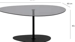 Emob Porto Couchtisch | GEHÄRTETES GLAS | Dunkelgrau,