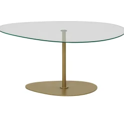 Emob Porto Couchtisch | GEHÄRTETES GLAS | , Gold