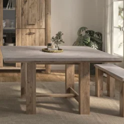 Gautier - Gami Quadratischer Esstisch Basalte | 140 x 140 x 76 cm | Viking Oak Design